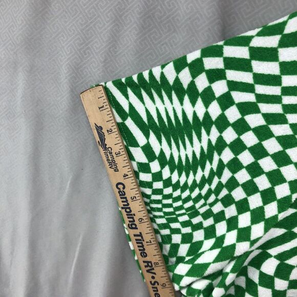 New Green White Checkered Short Sleeve Button Up Shirt Size 3X Women Rue 21 - Picture 10 of 12